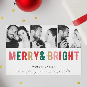 Merry Bright Verloving koninklijk kerstfeest Feestdagenkaart