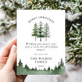 Merry & Bright – Waterverf Forest Kerstmis Kaart