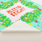 Merry & Bright Wreath Sherpa Deken (3/4)