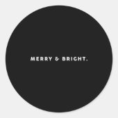 Merry Bright Xmas Funny Christmas Subtle Minimal H Ronde Sticker (Voorkant)