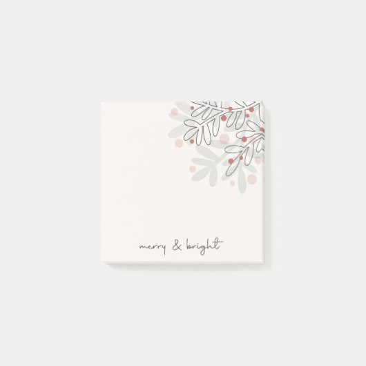 Merry & bright Xmas mistletoe Post-it® Notes (Voorkant)