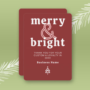Merry & Bright Zakelijke Kerstkaart