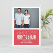 MERRY & BRILLANT| CARTE PHOTO VACANCES (Debout devant)