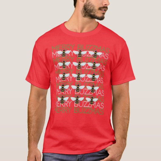 Merry Buzzmas T-shirt  (Devant)