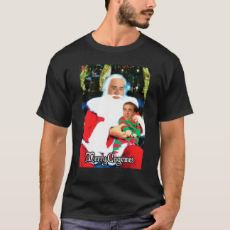 Merry Cagemas Santa Knee Nicolas Cage Kerstmis818 T-shirt