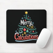 Merry Calculations Funny Math Teacher Christmas  Muismat (Met muis)