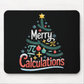 Merry Calculations Funny Math Teacher Christmas  Muismat (Voorkant)