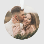 Merry Calligraphy Script Red Photo Ornament (achterkant)