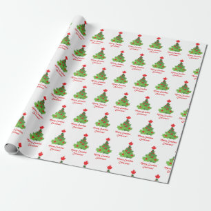 Merry Canadian Flag Maple Leaf kerstboom Cadeaupapier