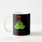 Merry Canadian Maple Leaf Flag Christmas Koffiemok (Links)