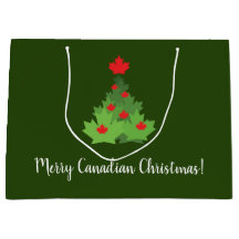 Merry Canadian Maple Leaf Flag Kerstmis