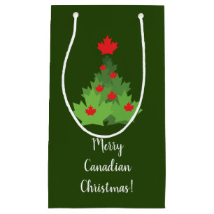 Merry Canadian Maple Leaf Flag Kerstmis Klein Cadeauzakje