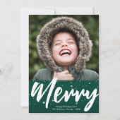 MERRY | carte de vacances avec lettrage blanc (Devant)