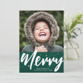 MERRY | carte de vacances avec lettrage blanc (Debout devant)