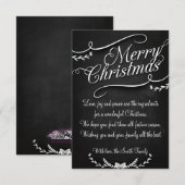 Merry Carte de voeux and Happy New Year (Devant / Derrière)