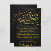 Merry Carte de voeux and Happy New Year (Devant / Derrière)