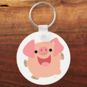 Merry Cartoon Pig sleutelhanger (Voorkant)