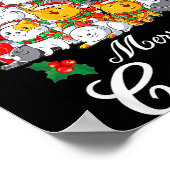 Merry Catmas Cat Christmas Tree Cat Lover Poster (Hoek)