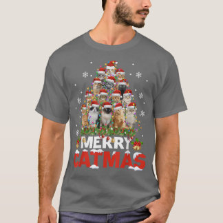 Merry Catmas Cat Kerstmis Pajama's Ugly Sweat T-shirt