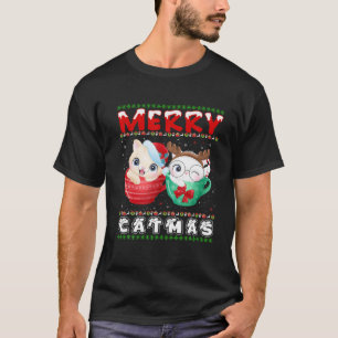 Merry Catmas Cat Ugly Funny Cat Kerstkat Love T-shirt