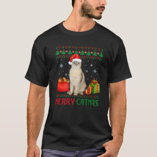 Merry Catmas Cat Ugly Kerstmis Birmilla papa T-shirt