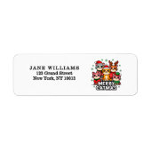 Merry Catmas Christmas Return Address Label (Voorkant)