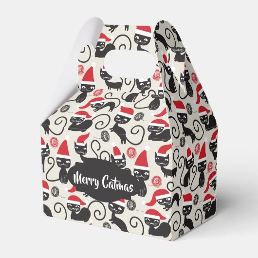 Merry Catmas Favor Box Bedankdoosjes (Voorkant Zijde)