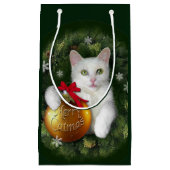 Merry Catmas Gift Bag Klein Cadeauzakje (Voorkant)