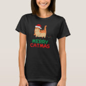 Merry Catmas Kerstfeest Funny T-shirt (Voorkant)