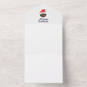 Merry Catmas, kerstkat Santa hat Invitation All In One Uitnodiging (Binnen)