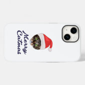 Merry Catmas, kerstkat Santa hat Invitation Case-Mate iPhone Case (Achterkant (horizontaal))