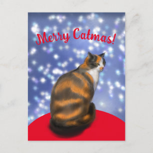 Merry Catmas, marmalade katten Briefkaart
