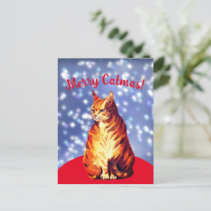 Merry Catmas, marmaladegember Briefkaart