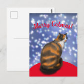 Merry Catmas, marmelade cat Carte postale (Devant / Derrière)
