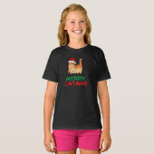 Merry Catmas Noël Funny T-shirt (Devant entier)