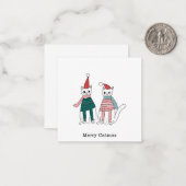 Merry Catmas Notitiekaartje (Voorkant / Achterkant in situ)