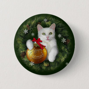 Merry Catmas Ronde Button 5,7 Cm