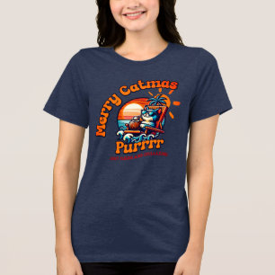 Merry Catmas T-shirt voor dames