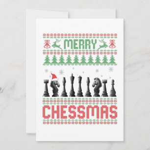 Merry Chessmas Funny Chess - kerstfeest Ugly Sweat Bedankkaart