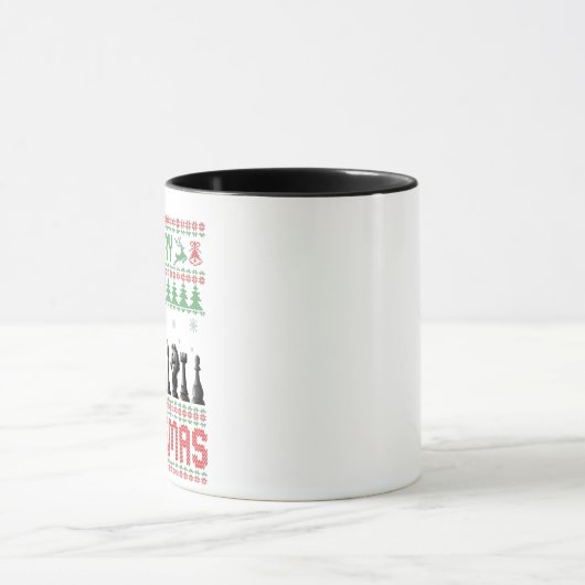 Merry Chessmas Funny Chess - kerstfeest Ugly Sweat Mok (Midden)