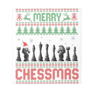 Merry Chessmas Funny Chess - kerstfeest Ugly Sweat Notitieblok