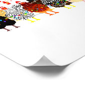 Merry Chickmas Chicken Christmas Ornament Lights S Poster (Hoek)