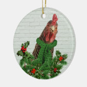Merry Chickmas Keramisch Ornament (Links)