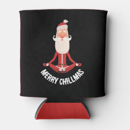 Merry Chillmas Zen Meditating Santa Holiday Can Co Blikjeskoeler