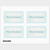 Merry Chreeshmas Snowflake Gift Rechthoekige Sticker (Vel)