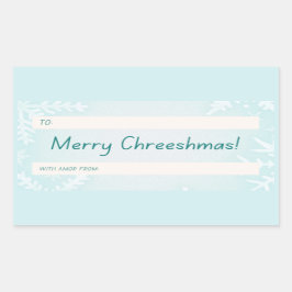 Merry Chreeshmas Snowflake Gift Rechthoekige Sticker