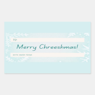 Merry Chreeshmas Snowflake Gift Rechthoekige Sticker