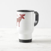 Merry Chris Moose Funny Kerstmis Moose Animal Art Reisbeker (Voorkant rechts)