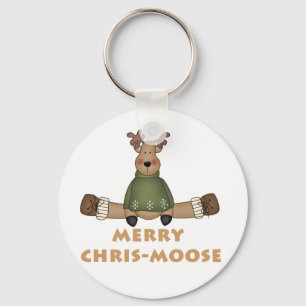 Merry Chris-Moose T-shirts en cadeautjes Sleutelhanger