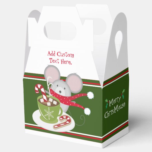 Merry Chris Mouse, holiday Mouse Favor Box Bedankdoosjes (Geopend)